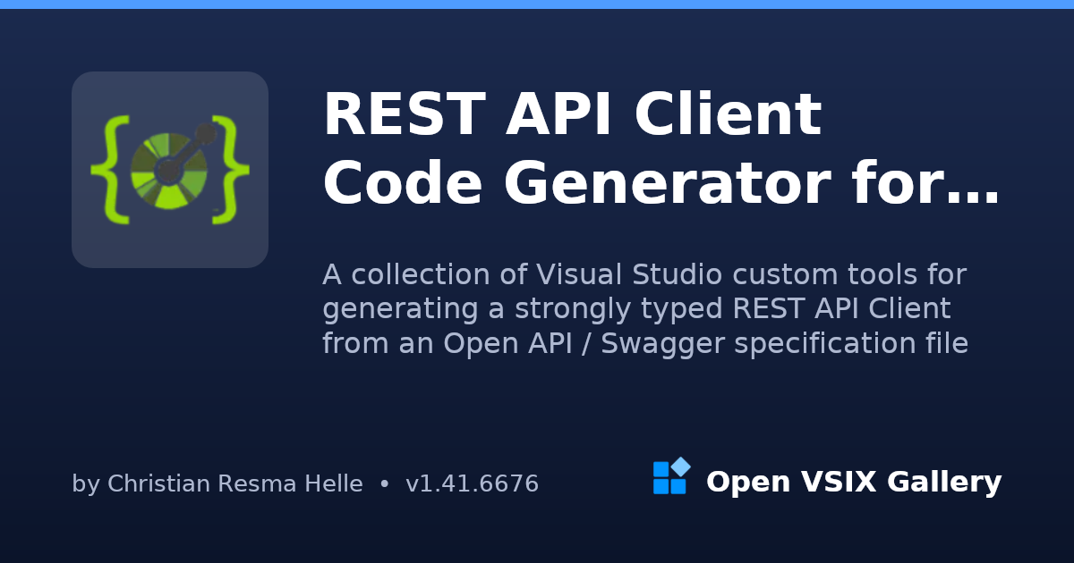 REST API Client Code Generator for VS 2019
